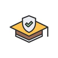 education insurance icon for your website, mobile, presentation, and logo design. vector