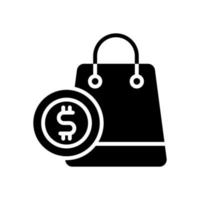 compras bolso icono para tu sitio web diseño, logo, aplicación, ui vector