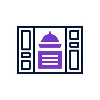 menu icon with mix line and solid style vector