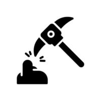 pickaxe icon for your website design, logo, app, UI. vector