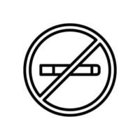 no smoking icon with line style vector