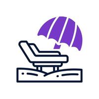 beach chair icon for your website, mobile, presentation, and logo design. vector