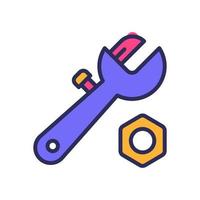 adjustable wrench icon for your website, mobile, presentation, and logo design. vector