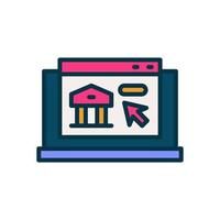 online banking icon for your website, mobile, presentation, and logo design. vector