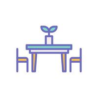 dining table icon for your website design, logo, app, UI. vector