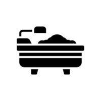 bathtub icon with glyph style vector