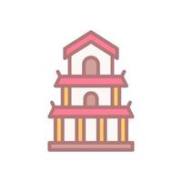 pagoda icon for your website design, logo, app, UI. vector
