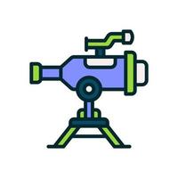 icono de telescopio para su sitio web, móvil, presentación y diseño de logotipo. vector