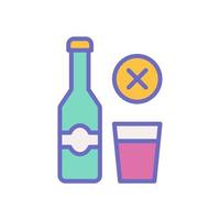 no drink icon for your website design, logo, app, UI. vector