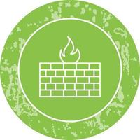 Firewall Line Icon vector