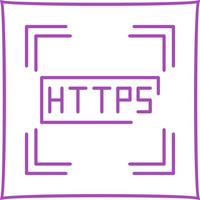 Https Line Icon vector