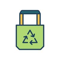 eco bag icon for your website design, logo, app, UI. vector