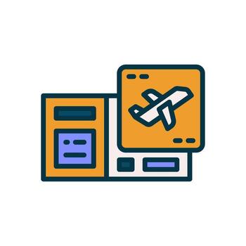 plane ticket icon for your website, mobile, presentation, and logo design. vector