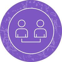 Connected Users Line Icon vector