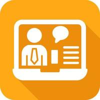 Online Job Interview Vector Icon