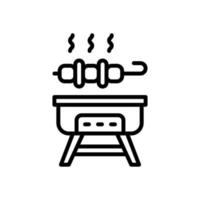 icono de barbacoa para su sitio web, móvil, presentación y diseño de logotipo. vector