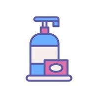 jabón icono con lleno color estilo vector