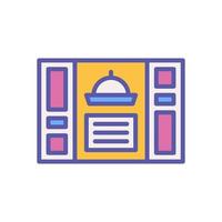 menu icon with filled color style vector