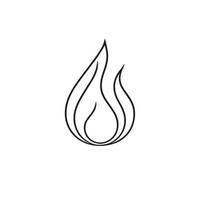 Simple Hand-Drawn Bonfire Outline in Flat Design vector