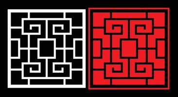 Decorative wall panels set Jali design for graphic and plywood,partition, foam, acrylic and CNC machine cutting. vector