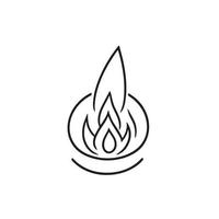 Simple Hand-Drawn Bonfire Outline in Flat Design vector