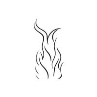 Simple Hand-Drawn Bonfire Outline in Flat Design vector