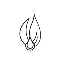 Simple Hand-Drawn Bonfire Outline in Flat Design vector