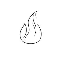 Simple Hand-Drawn Bonfire Outline in Flat Design vector