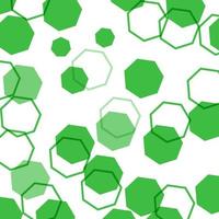 Pattern with green hexagon vector. vector