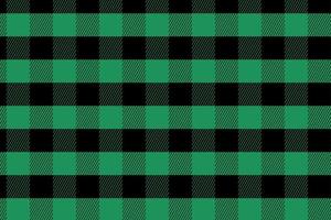 Basic RGBPlaid check patten in green, Black .Seamless fabric texture for print. vector