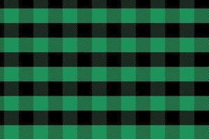 Basic RGBPlaid check patten in green, Black .Seamless fabric texture for print. vector