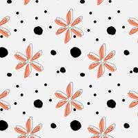 seamless pattern with floral vector. vector