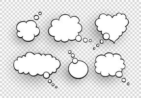 Set of bubbles. Dreams and thoughts. vector