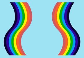arco iris en ligero azul antecedentes con espacio para texto para celebracion de niños conceptos diseño vector