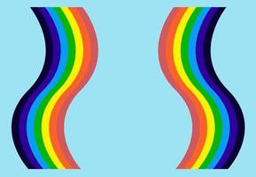 Rainbow on light blue background with space for text for celebration of children concepts design vector