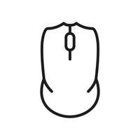 Computer Mouse Line Icon. PC Wireless Tool Linear Pictogram. Cursor Pointer Scroll, Click Outline Symbol. Wireless Technology Computer Equipment. Editable Stroke. Isolated Vector Illustration.