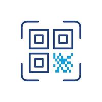QR Code Scanner Line Icon. Scan Qrcode Color Linear Pictogram. Technology Application for Identification Product Outline Symbol. Information Label. Editable Stroke. Isolated Vector Illustration.