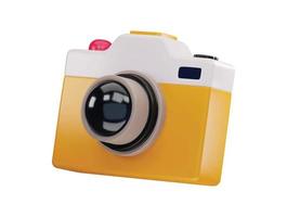 Camera multimedia with 3d vector icon illustration