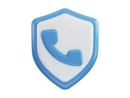 teléfono con proteger proteger 3d representación vector icono ilustración