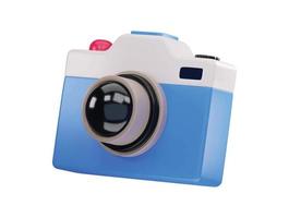 Camera multimedia with 3d vector icon illustration