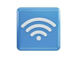 wifi signal with 3d rendering vector icon illustration