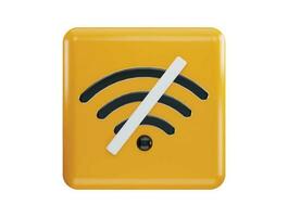 No wifi signal with 3d rendering vector icon illustration