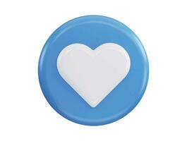 Love with 3d vector icon illustration