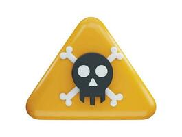 Danger icon 3d rendering vector illustration