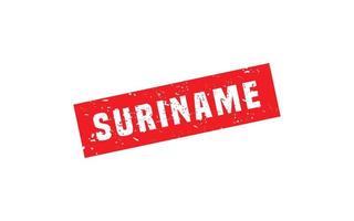 SURINAME stamp rubber with grunge style on white background vector