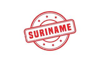 SURINAME stamp rubber with grunge style on white background vector