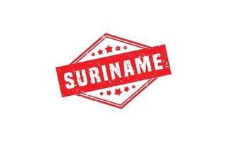 SURINAME stamp rubber with grunge style on white background vector