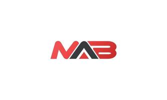 MAB letter logo design with red color. AMB vector logo template. MAB logo Simple, Elegant, and Luxurious Logo. Pro Vector