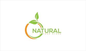 Nature logo with leaf and nice shape. Pro vector