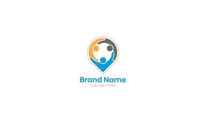Network connection logo design vector.